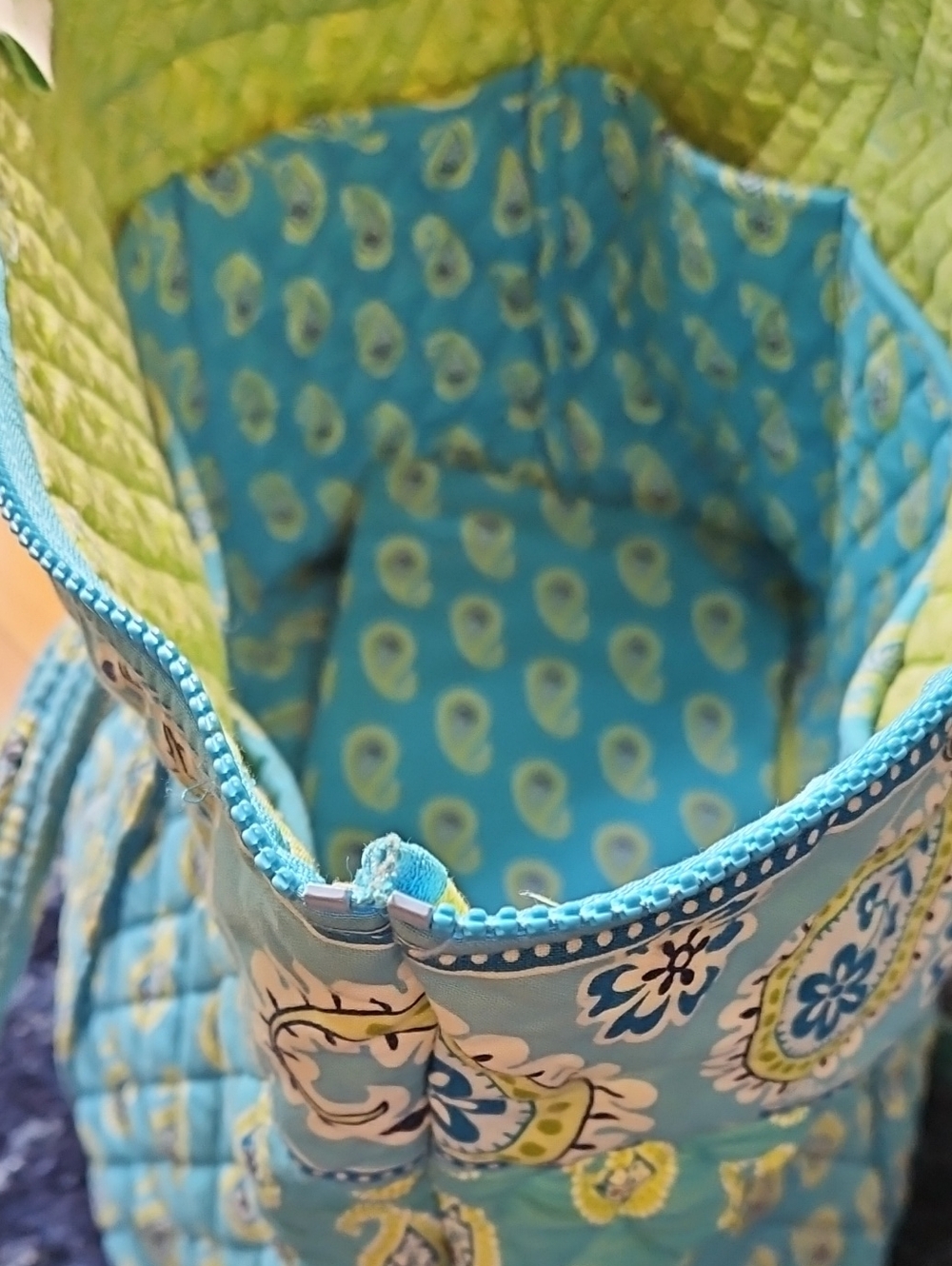 Vera Bradley Tote XL Bermuda Blue - Picture 6 of 7